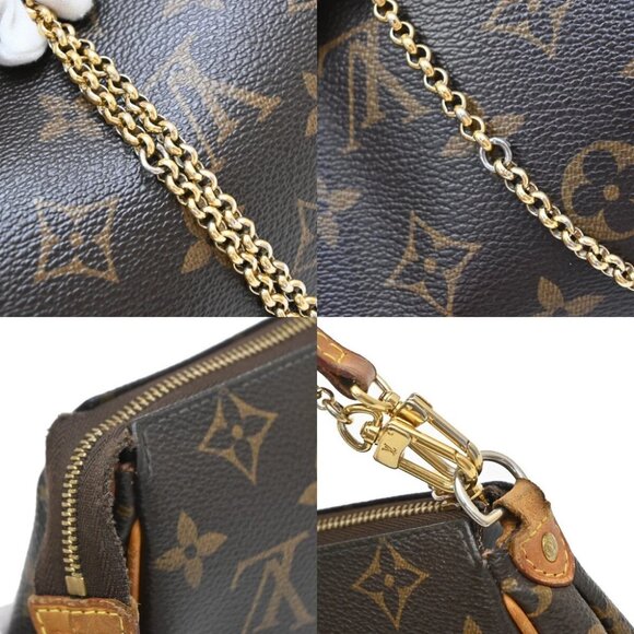 LOUIS VUITTON Eva 2Way Chain Shoulder Bag Monogram Leather Brown - Picture 8 of 15